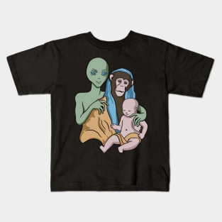 Alien Monkey Human Kids T-Shirt